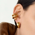 Chunky Triple Cuff Earrings