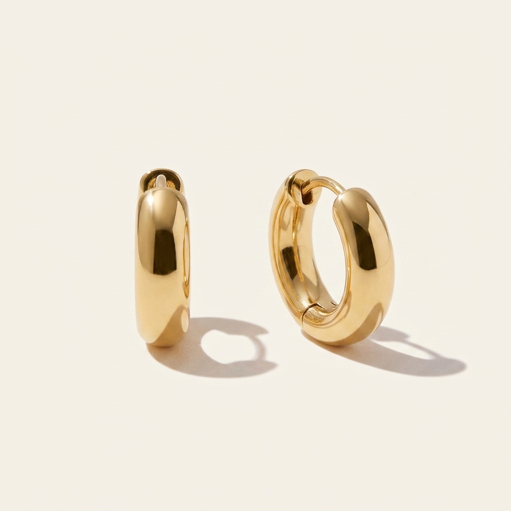 Chunky Huggie Hoops