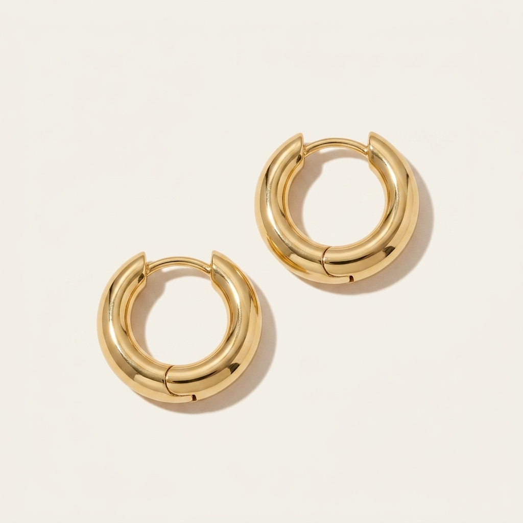 Chunky Huggie Hoops