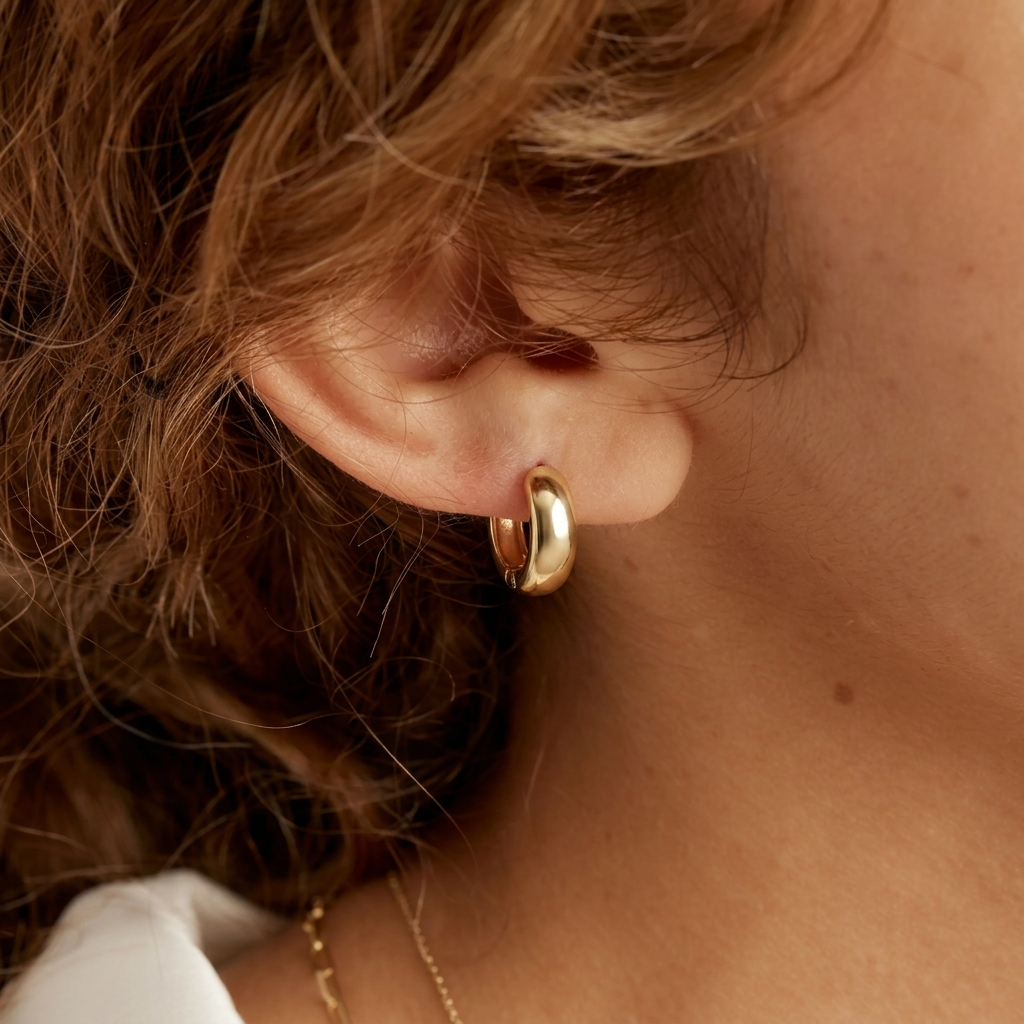 Chunky Huggie Hoops