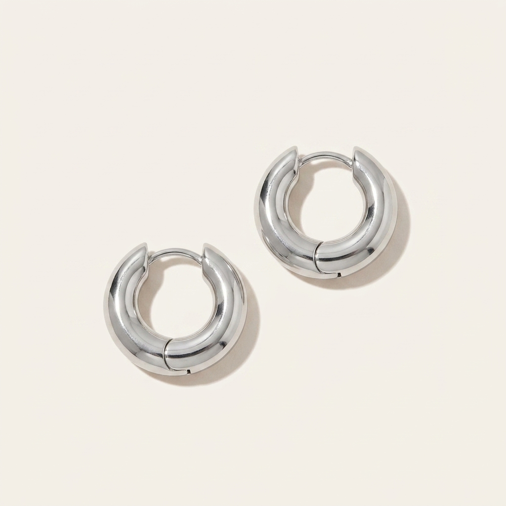 Chunky Huggie Hoops
