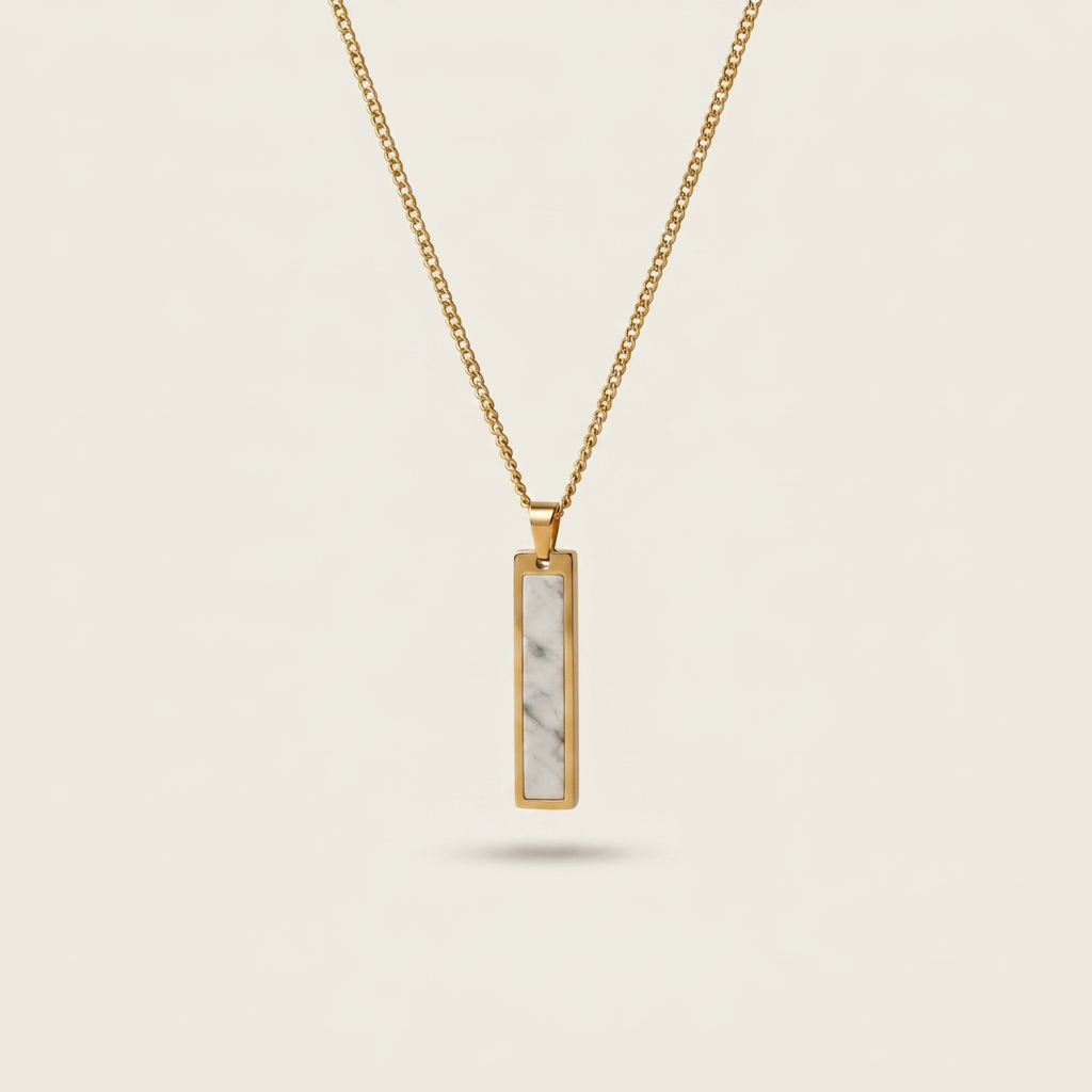Marble Totem Pendant Necklace