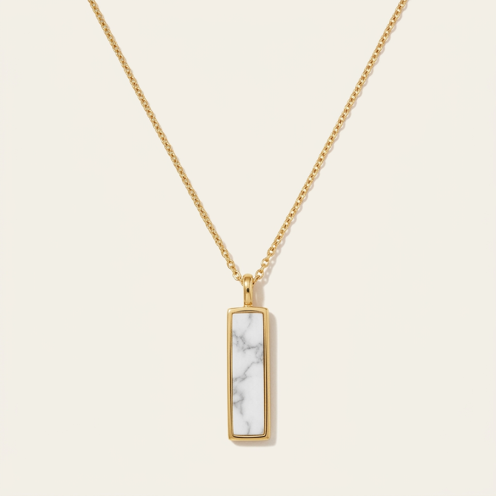 Heart T-Bar Pendant Necklace