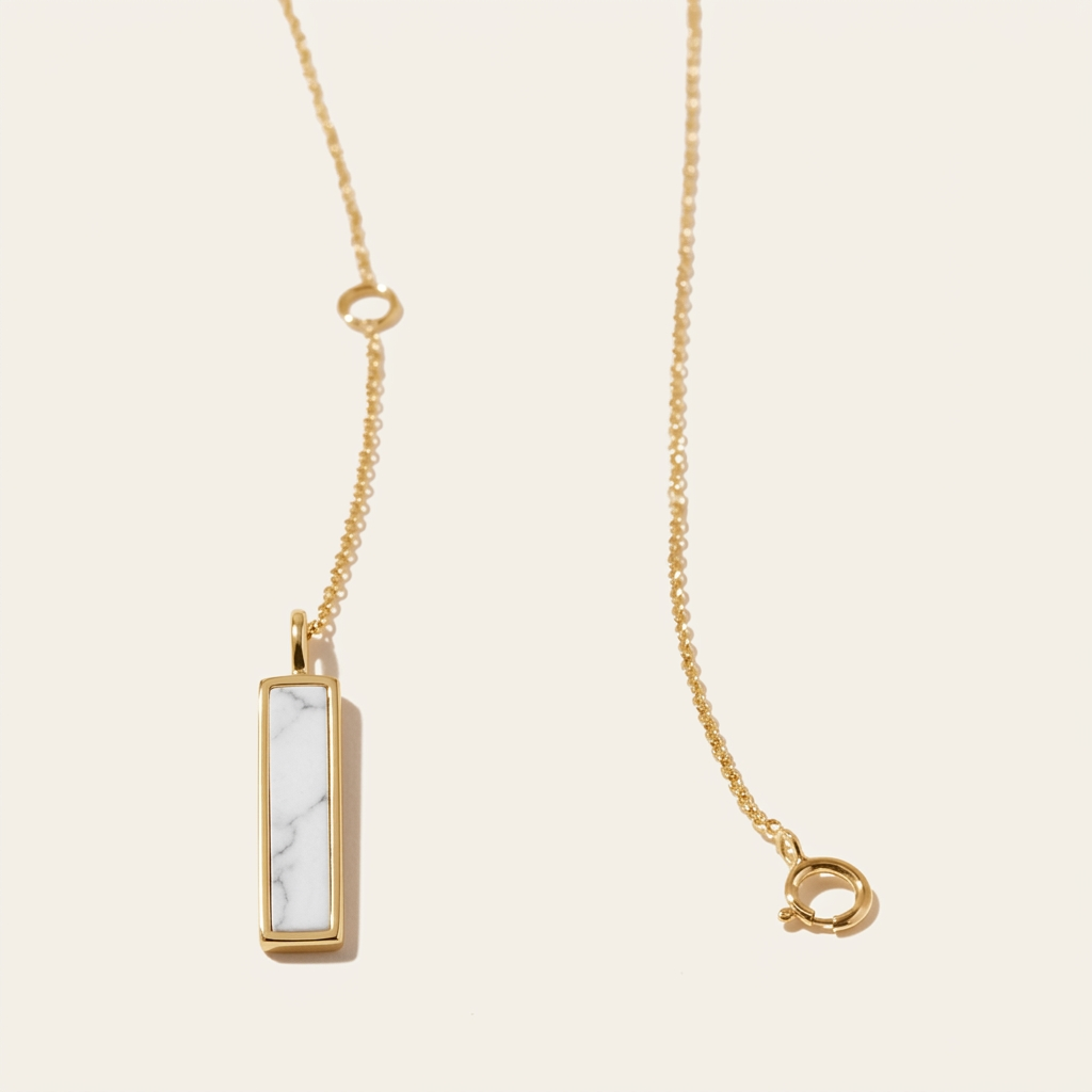 Marble Totem Pendant Necklace