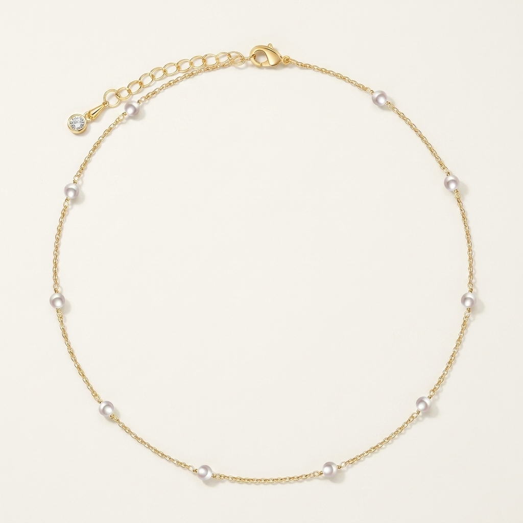 Freshwater Pearl Station Necklace