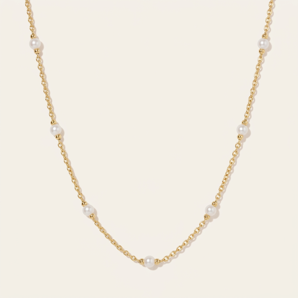 Freshwater Pearl Station Necklace